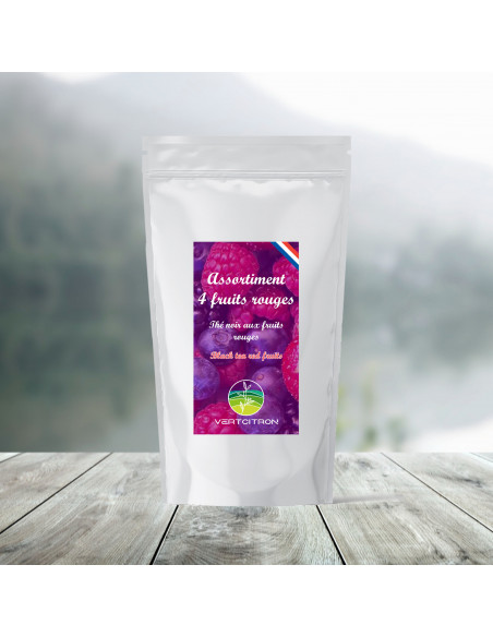 Thé noir aromatisé |  Assortiment 4 fruits rouges |  SARL VERT CITRON