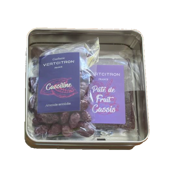 Boîte vignoble rouge pate de fruit x12